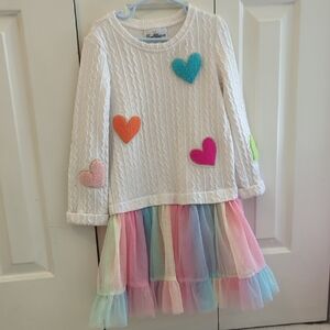 Colorful Heart Sweater Dress